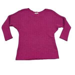 Pink Rose Soft Comfy Boat Neck Dolman Sleeve Pullover Sweater Women's Size Large